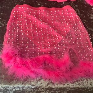 2 piece sexy pink outfit